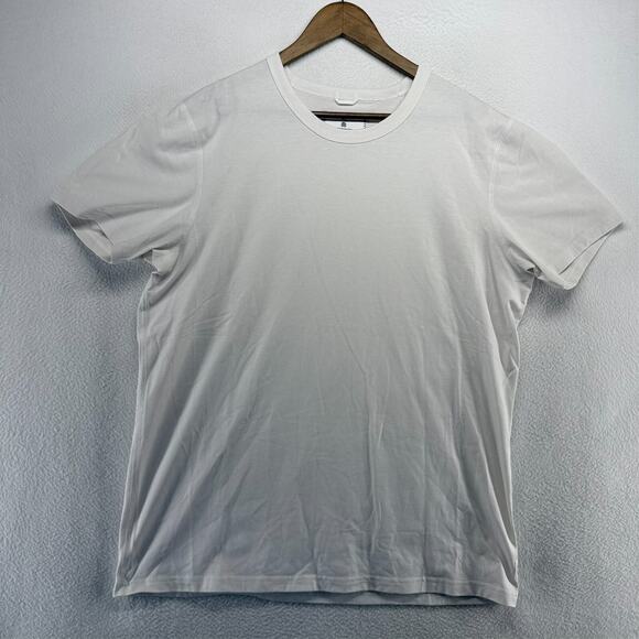 Reining Champ Shirt Men's XL White Blank Solid Crewneck Basic Crew Casual Cotton - Picture 1 of 9